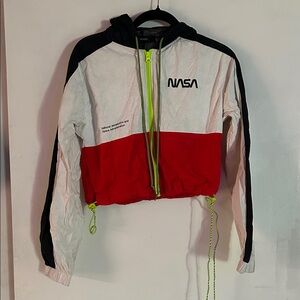 Forever 21 Red and White NASA Jacket